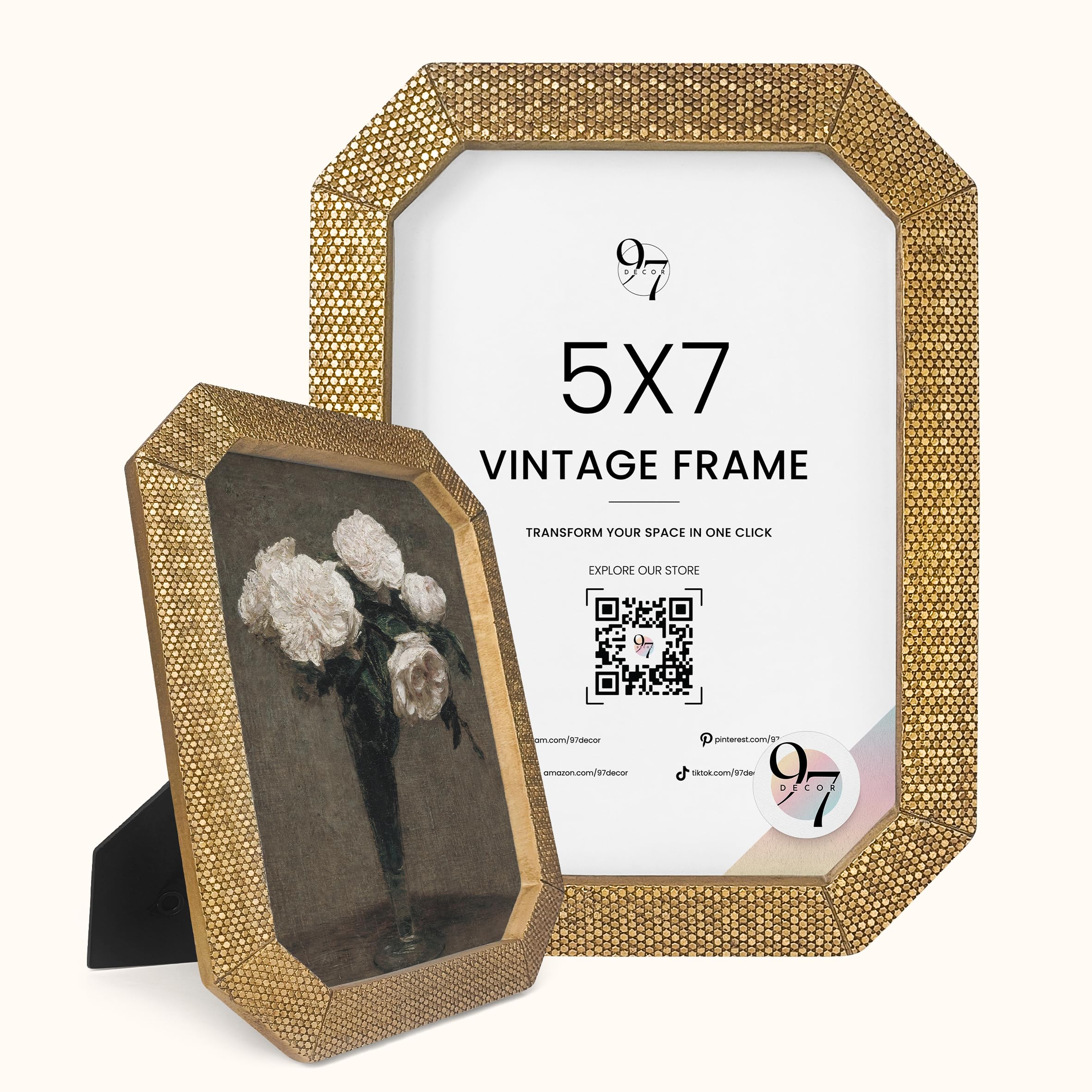 Amazon.com - 97 Decor 5x7 Vintage Picture Frames - 5 x 7 Picture